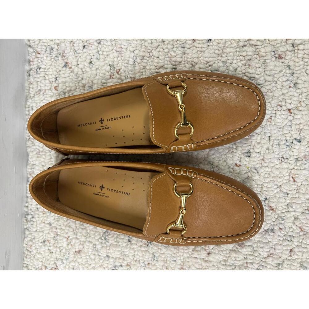 Mercanti Fiorentini Tan Leather Driving Loafers